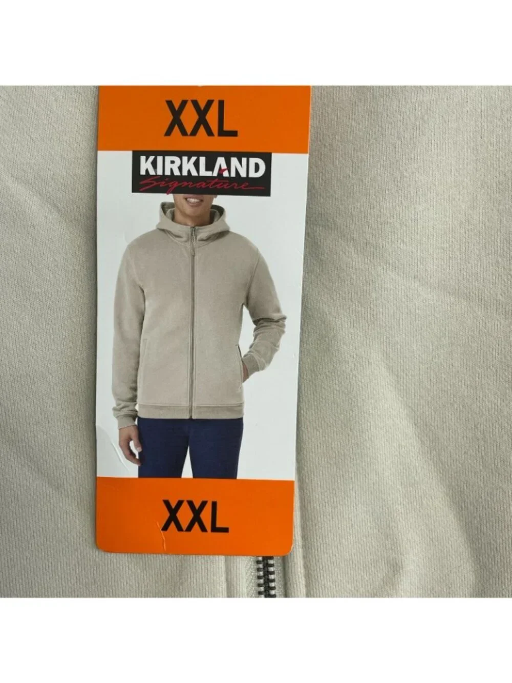 Kirkland Signature Men's XXL Full Zip Hoodie Brushed Fleece N1422